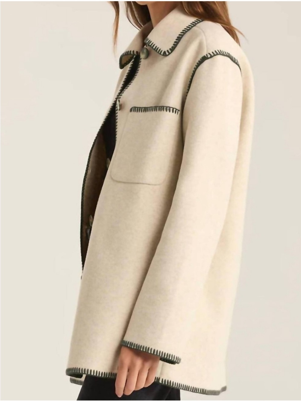 Z Supply Olivia Whipstitch Shacket
